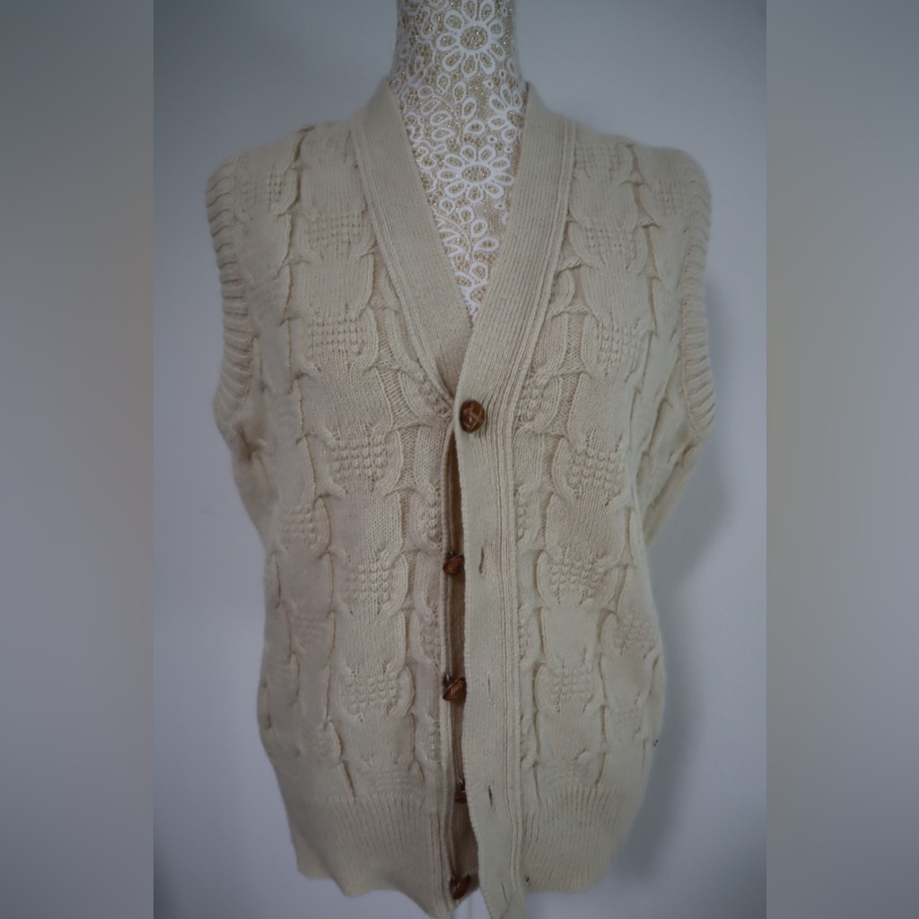 Vintage Pebble Beach Knit Vest  Made In Usa